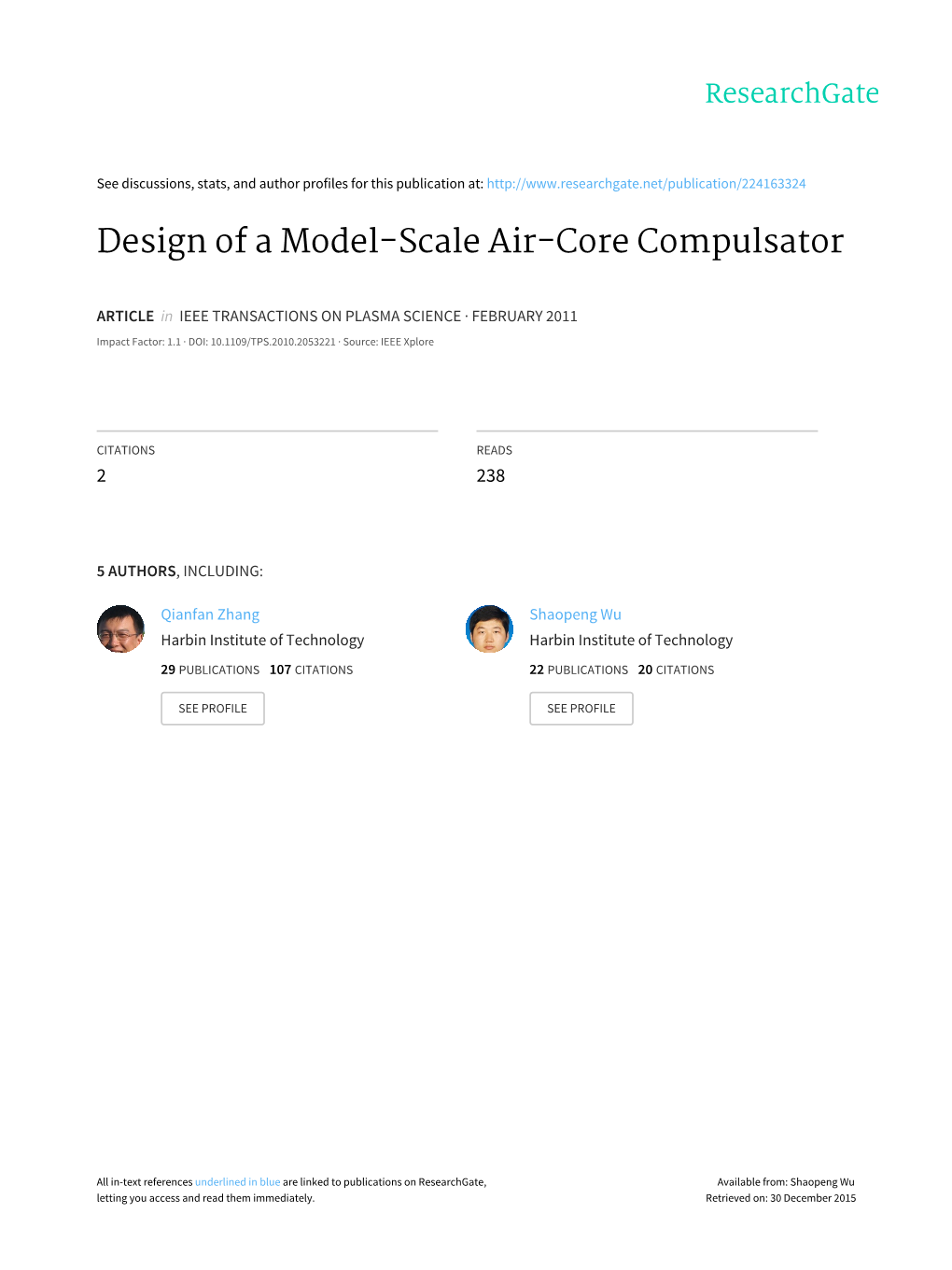 Design of a Model-Scale Air-Core Compulsator