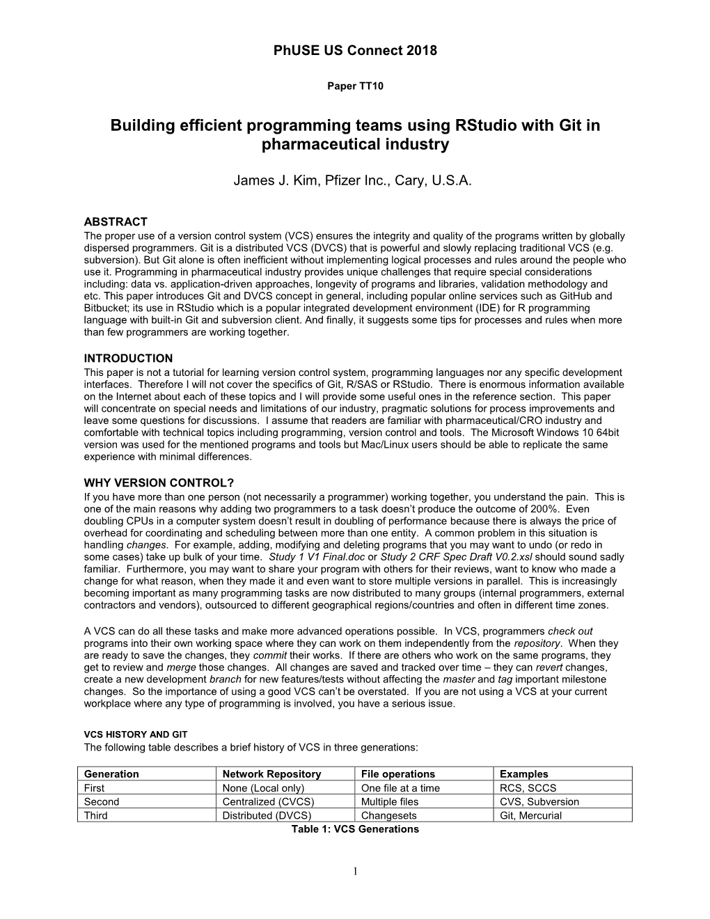 Building Efficient Programming Teams Using Rstudio with Git in Pharmaceutical Industry