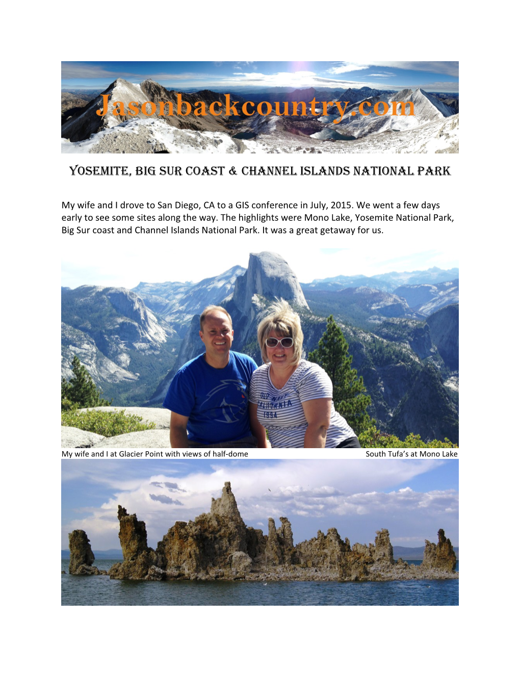 Yosemite, Big Sur Coast & Channel Islands National Park