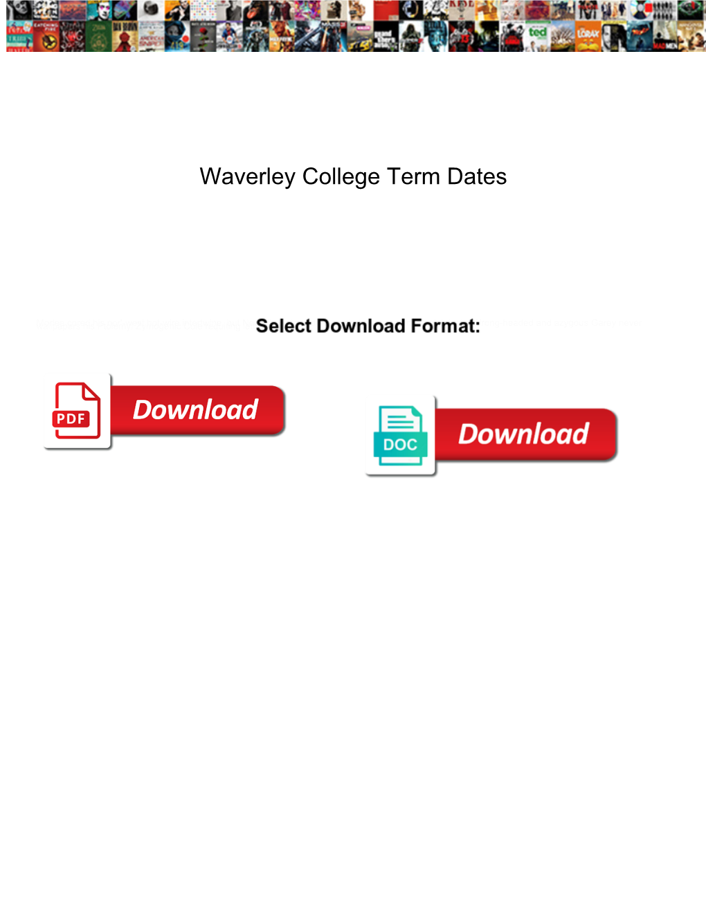 Waverley College Term Dates