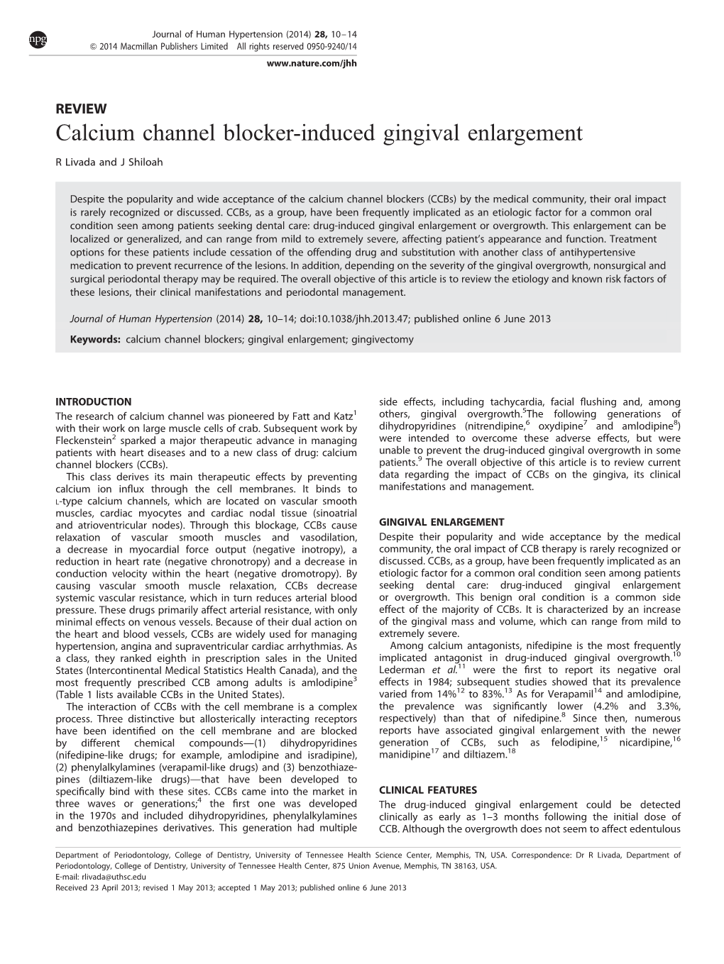 Calcium Channel Blocker-Induced Gingival Enlargement