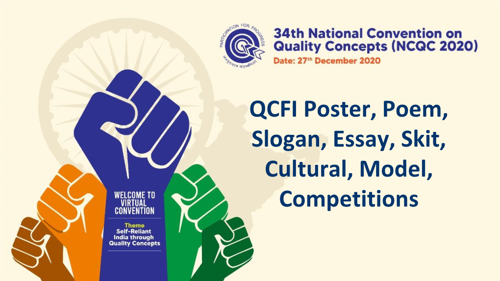 NCQC 2020 Poster, Poem, Essay, Skit, Cartoon & Model Award List