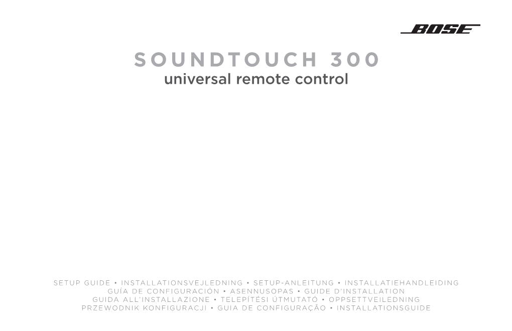 SOUNDTOUCH 300 Universal Remote Control