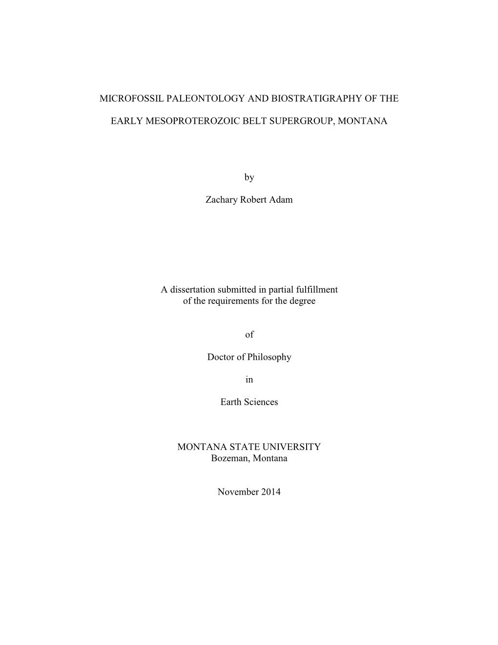 Microfossil Paleontology and Biostratigraphy of The