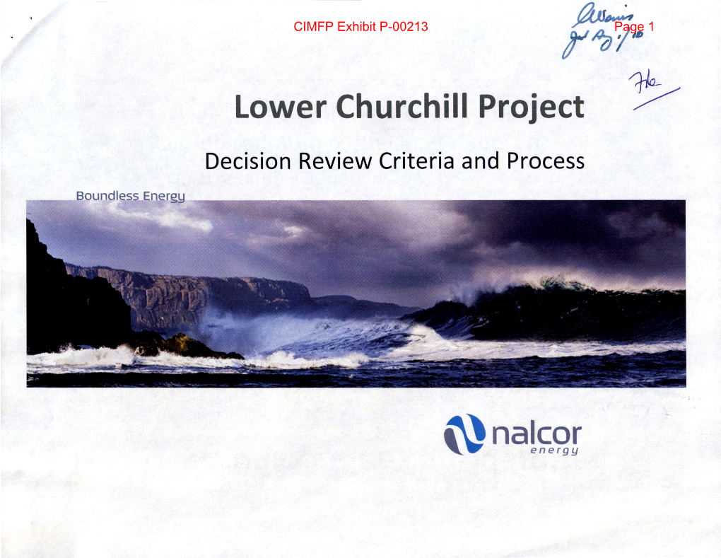 Lower Lower Churchill Project Nalcor