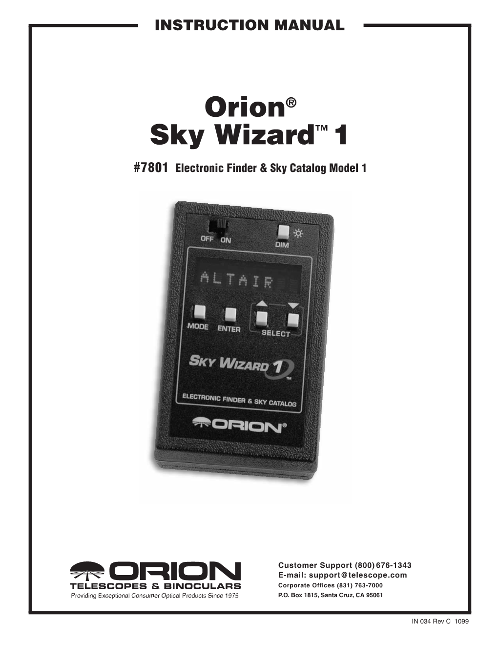 Orion® Sky Wizard™ 1