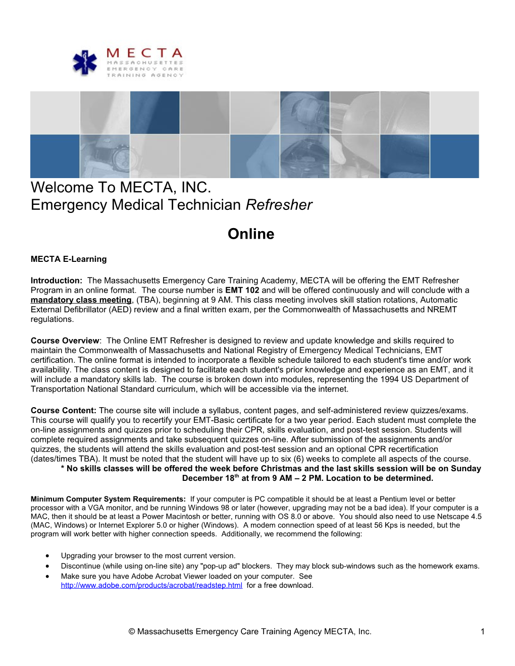 Welcome to MECTA, INC