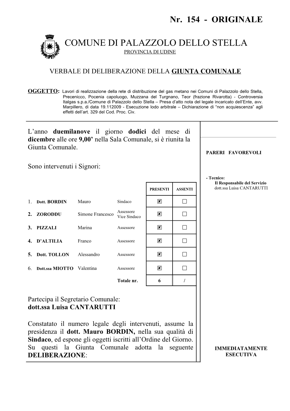 Comune Di Palazzolo Dello Stella Provincia Di Udine