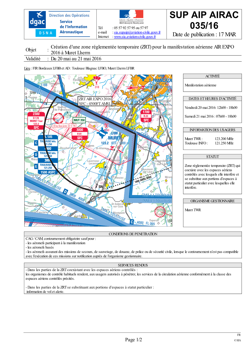 Sup Aip Airac 035/16