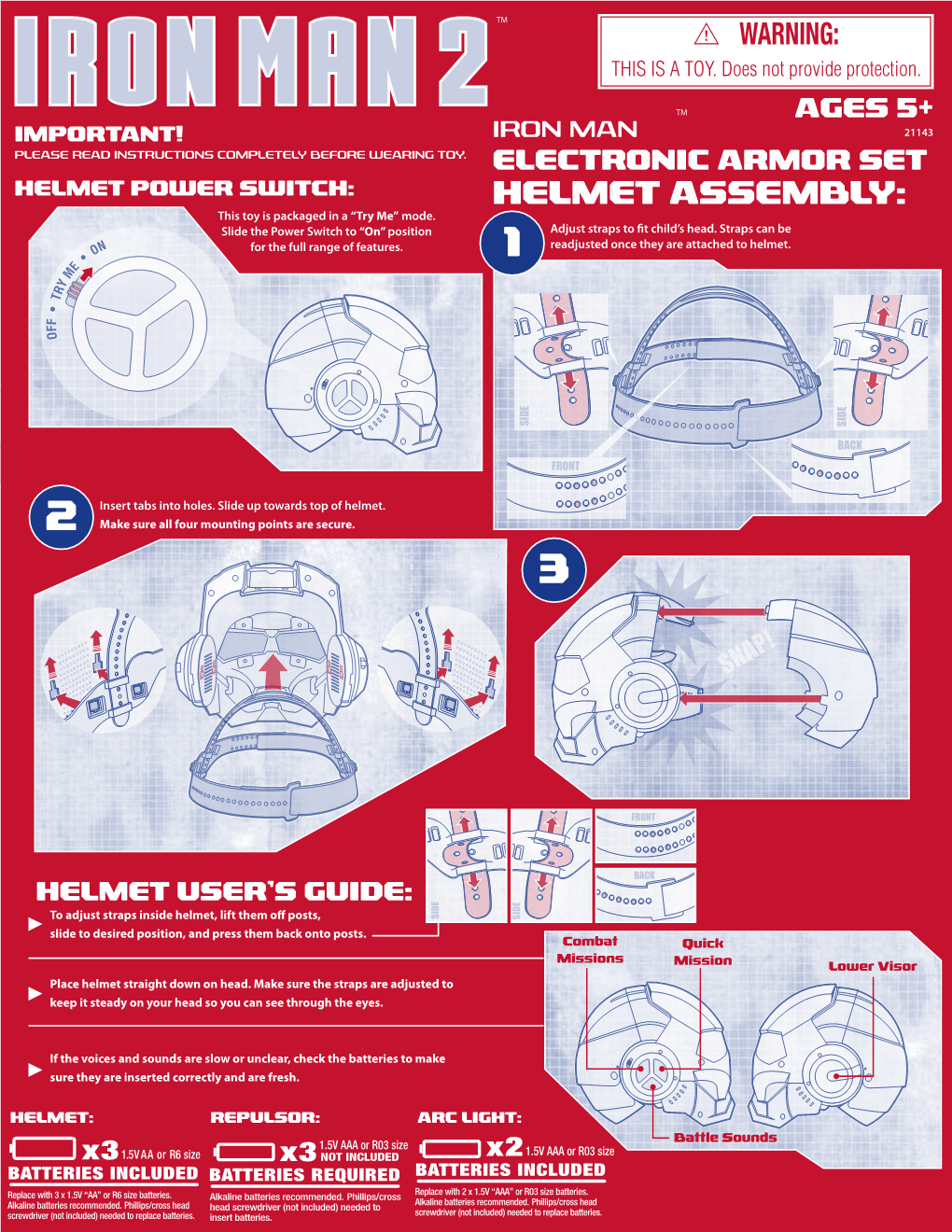 Iron Man 2 Electronic Armor Set 21143 Instructions