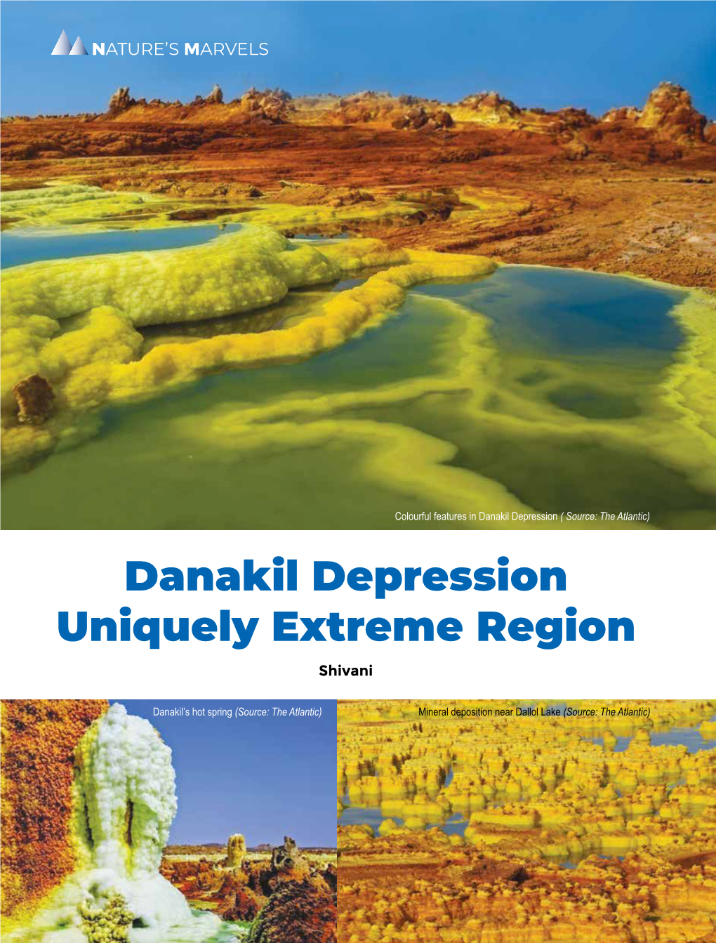 Danakil Depression Uniquely Extreme Region Shivani