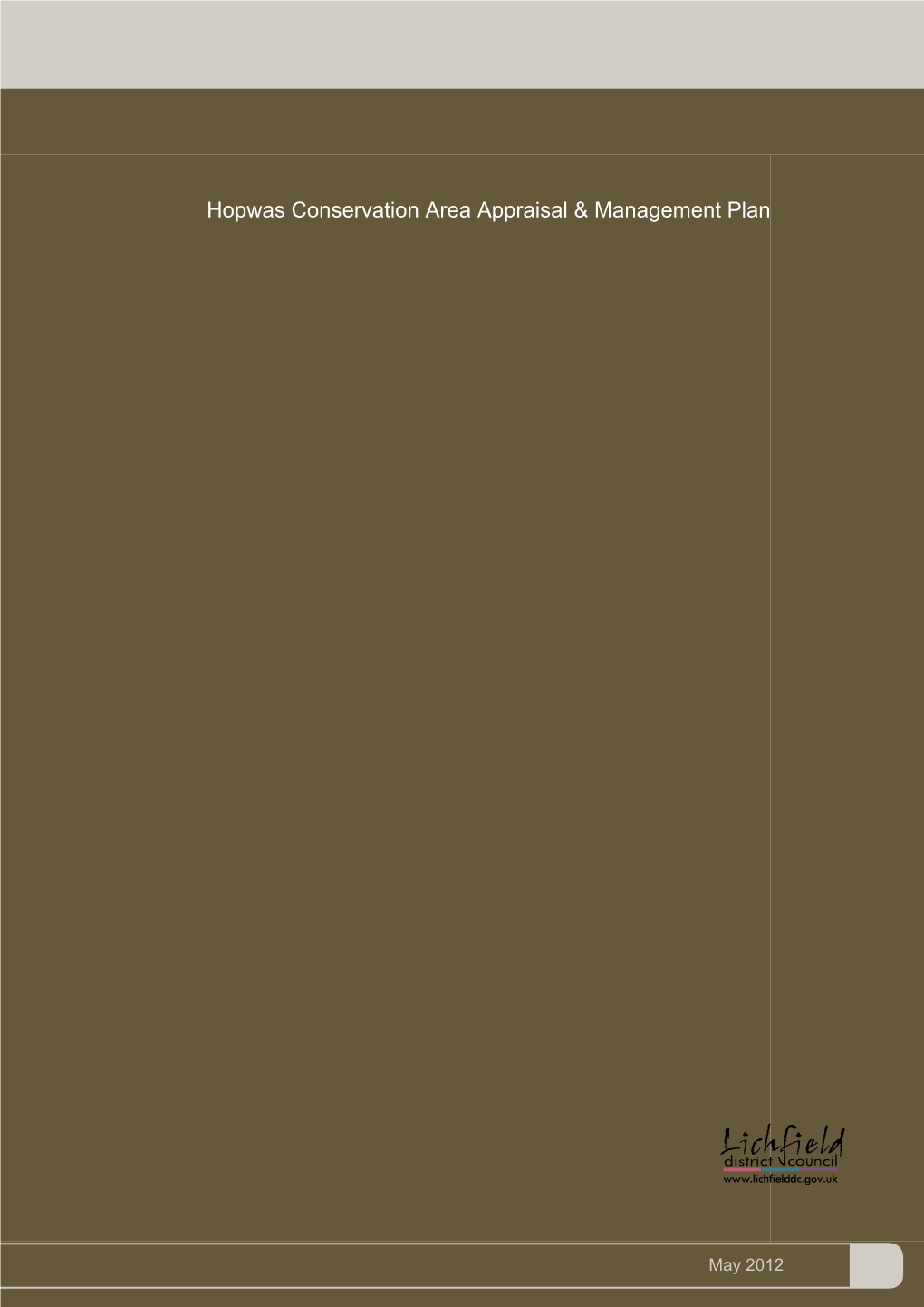 Hopwas Conservation Area Appraisal & Management Plan