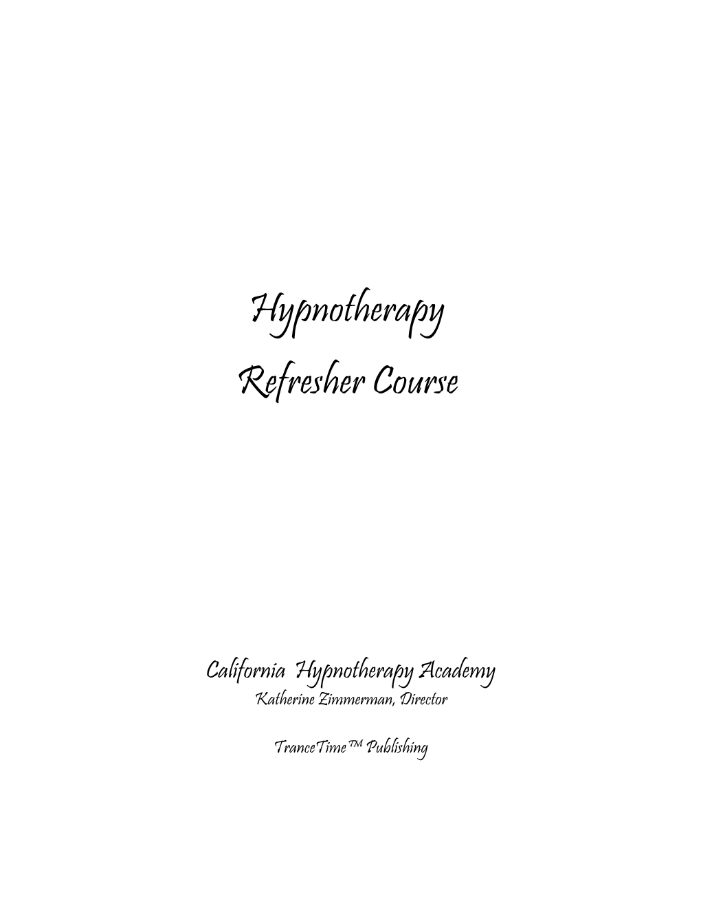 Hypnotherapy Refresher Course