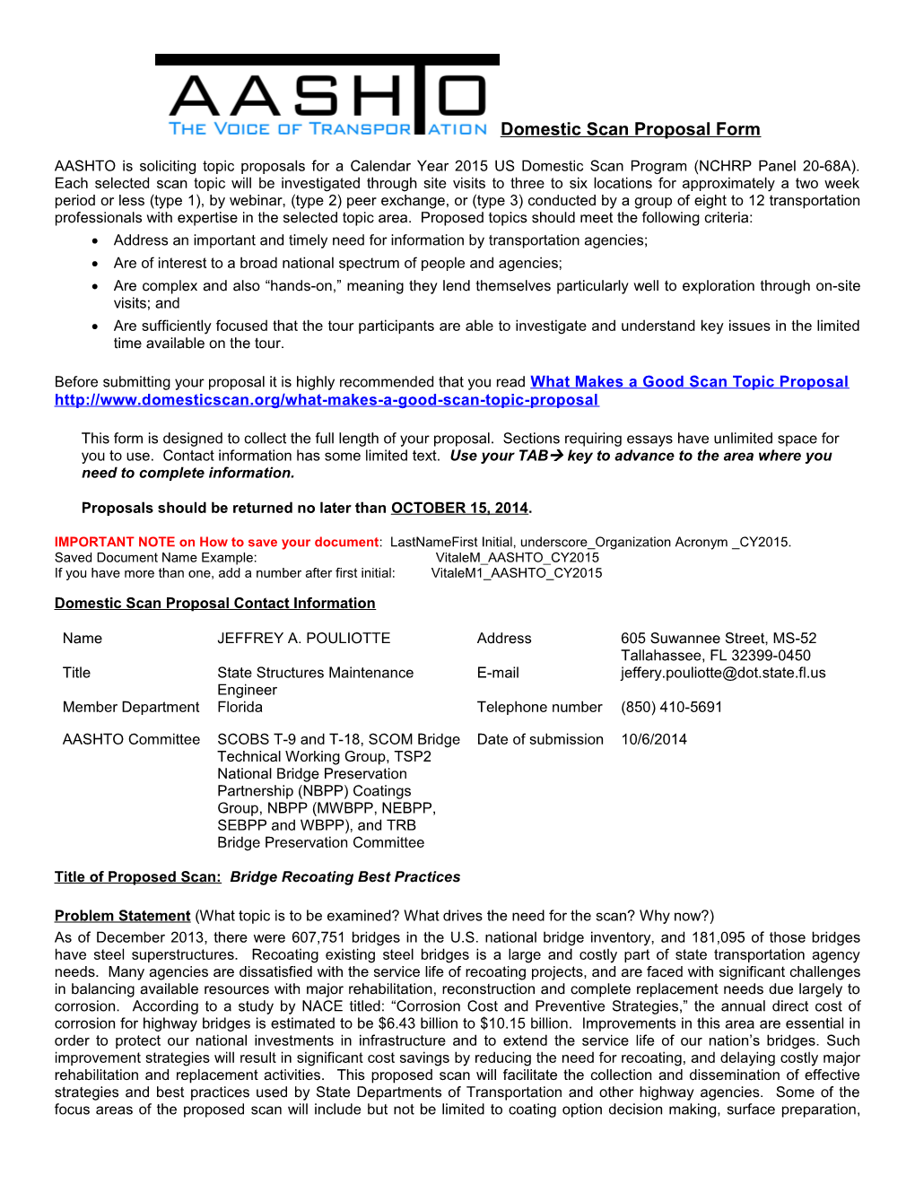 AASHTO Domestic Scan Proposal Form s4