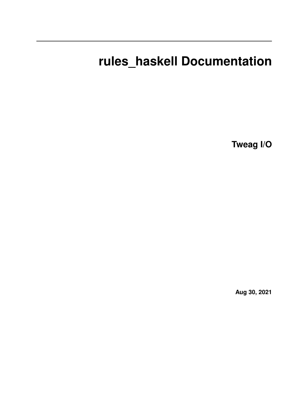 Rules Haskell Documentation