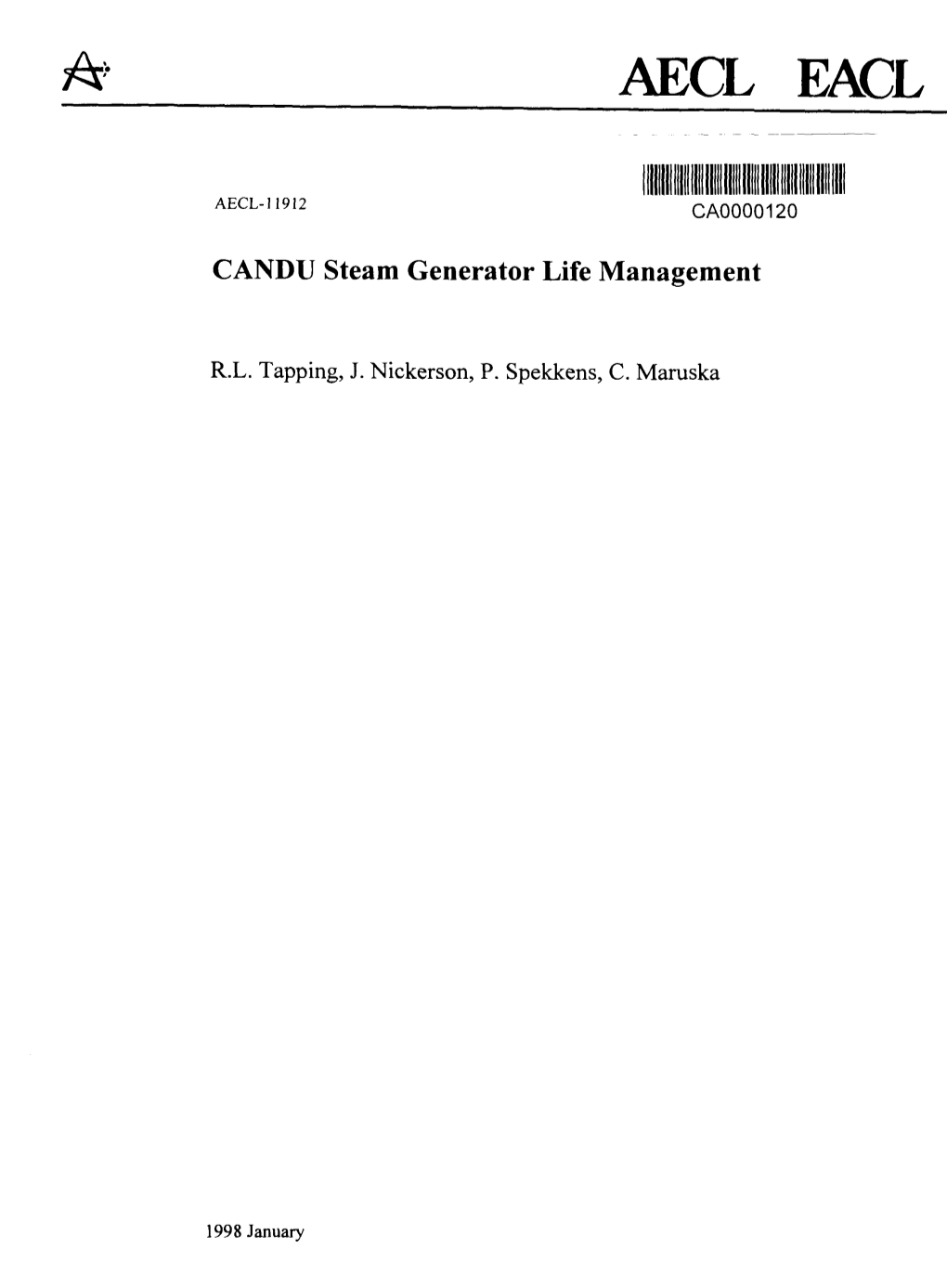 CANDU Steam Generator Life Management