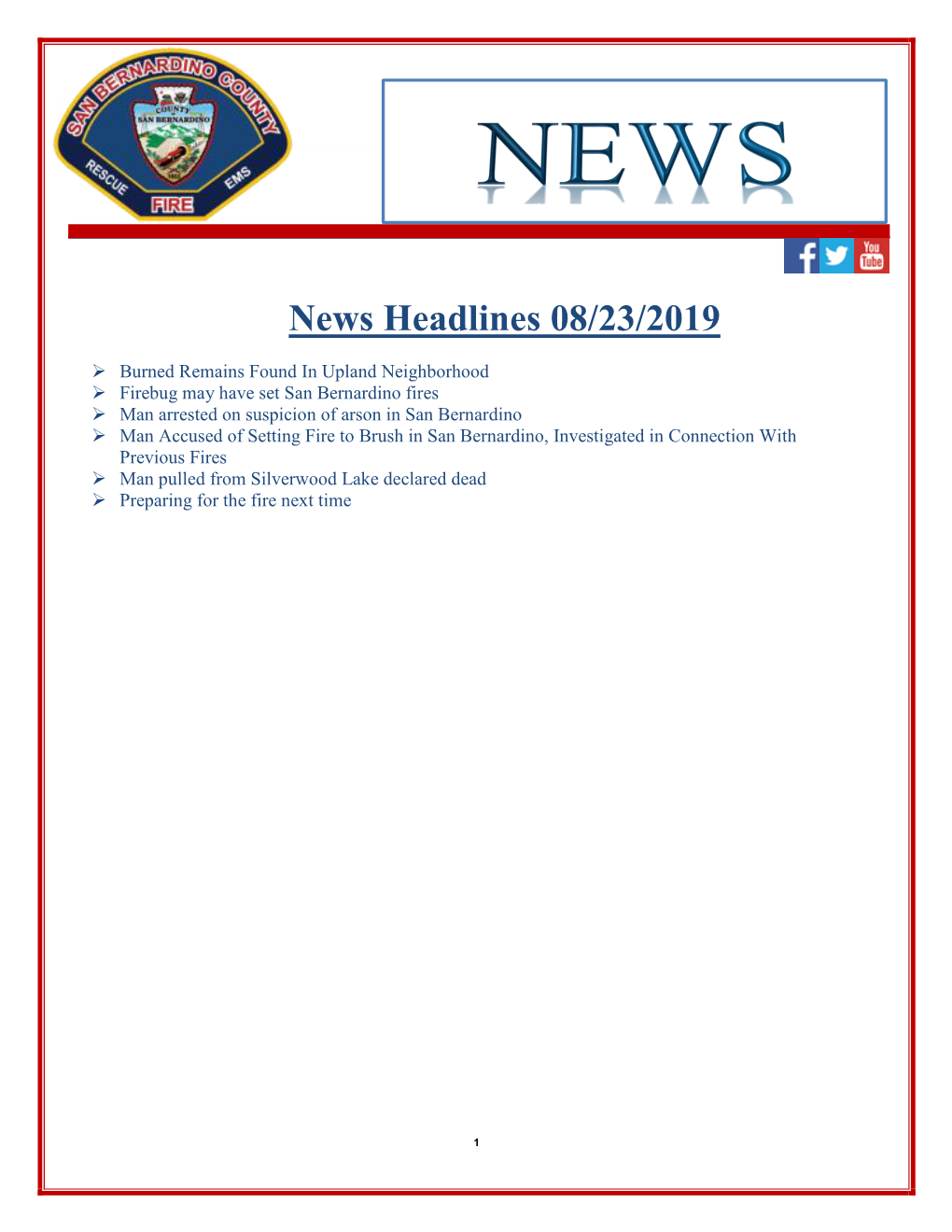 News Headlines 08/23/2019