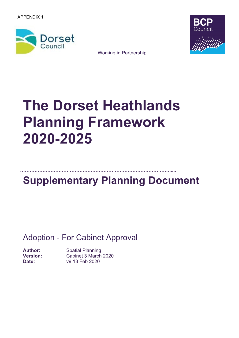 The Dorset Heathlands Planning Framework 2020-2025