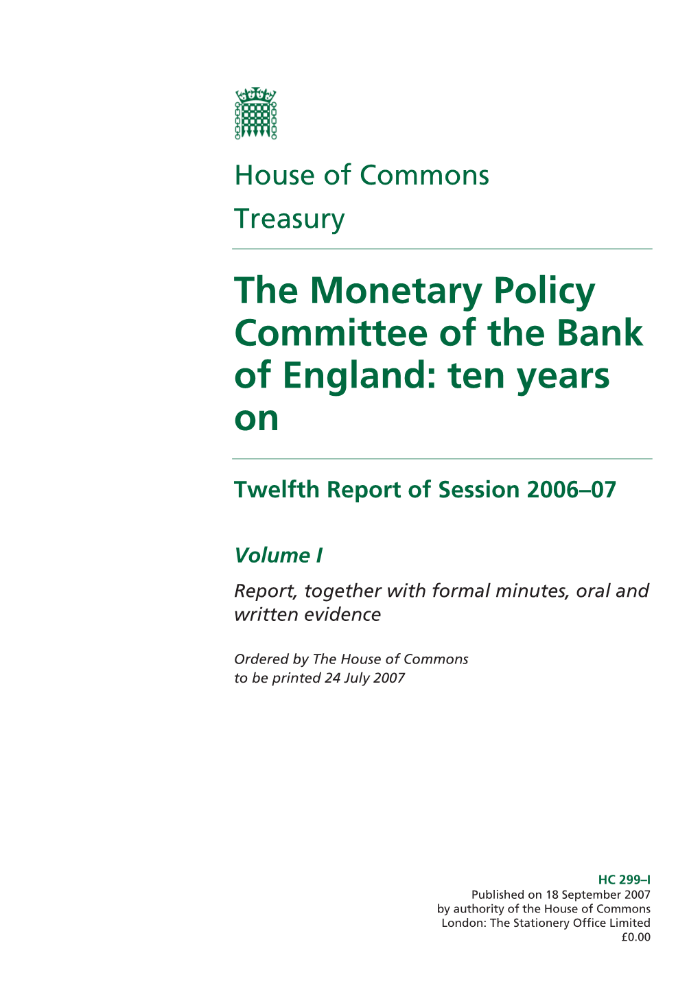 The Monetary Policy Committee of the Bank of England: Ten Years On