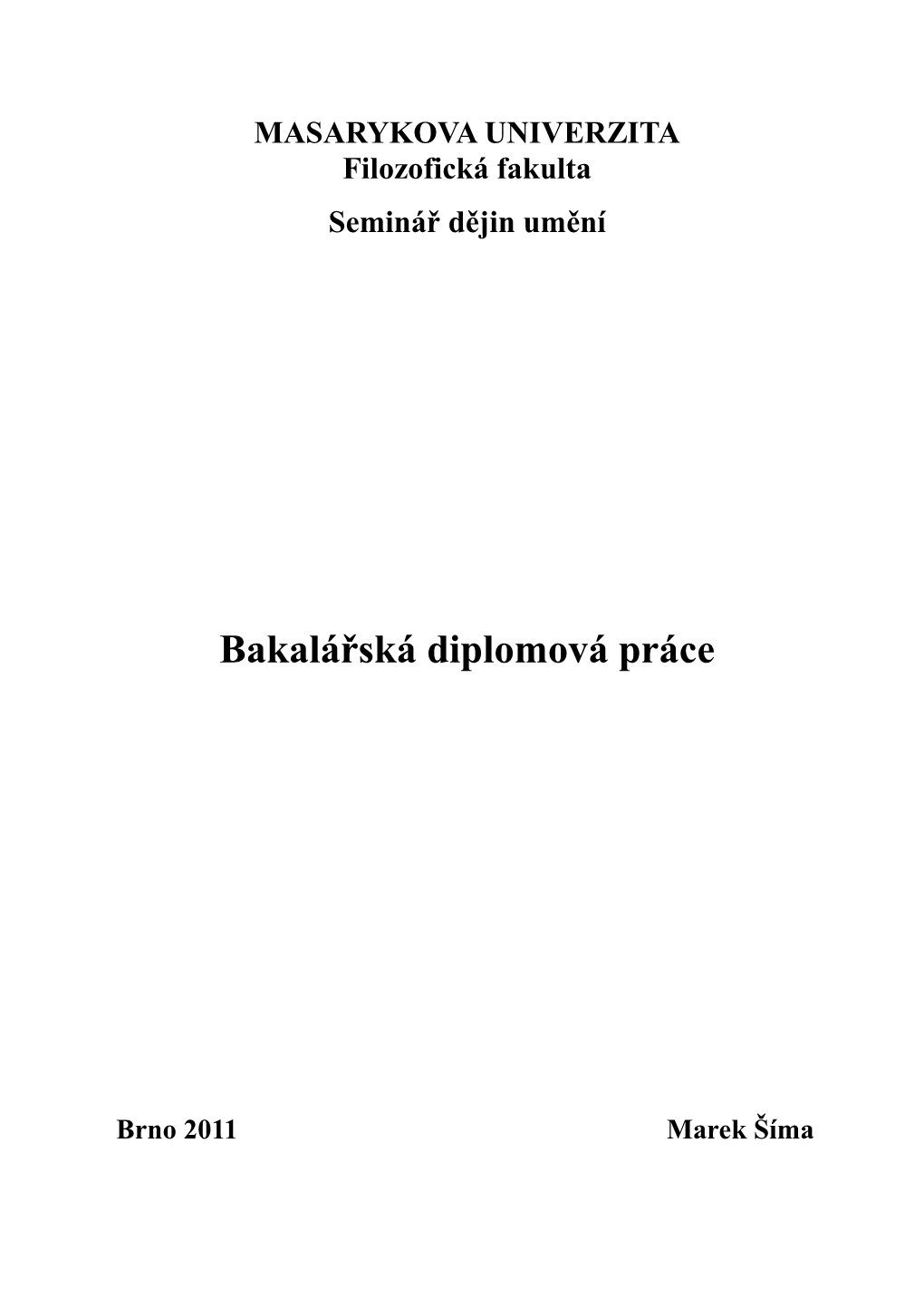 Bakalářská Diplomová Práce