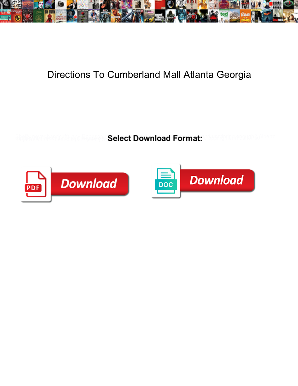 Directions to Cumberland Mall Atlanta Georgia