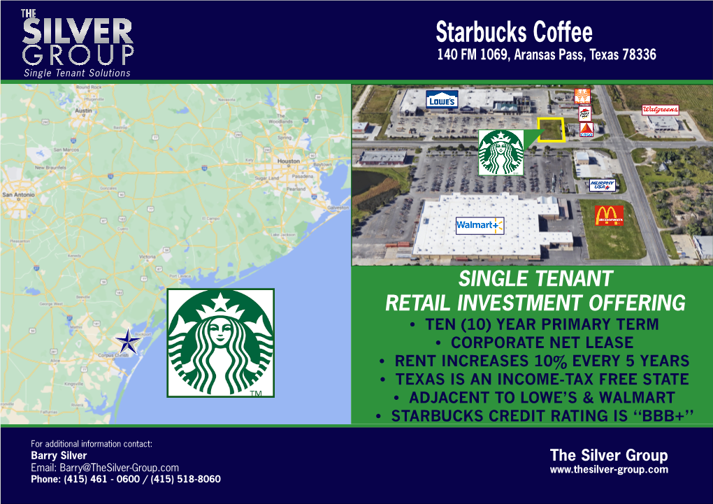 Starbucks Coffee 140 FM 1069, Aransas Pass, Texas 78336 Single Tenant Solutions