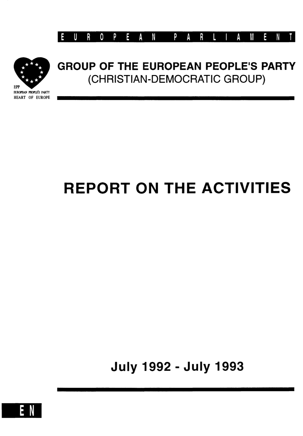 Report on the Activities