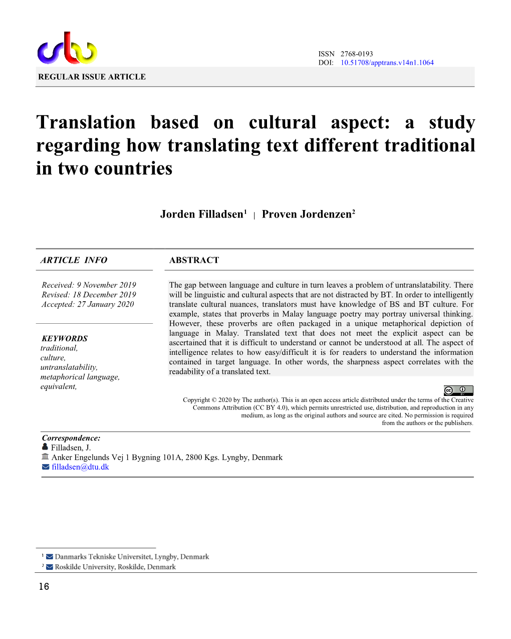 Translation Based on Cultural Aspect: a Study Regarding How Translating Text Different Traditional in Two Countries