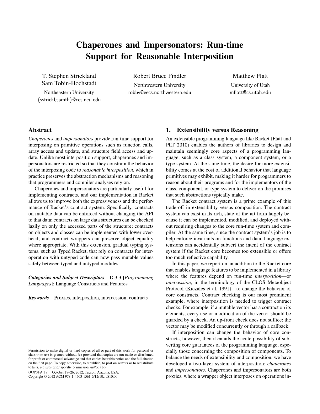 Chaperones and Impersonators: Run-Time Support for Reasonable Interposition