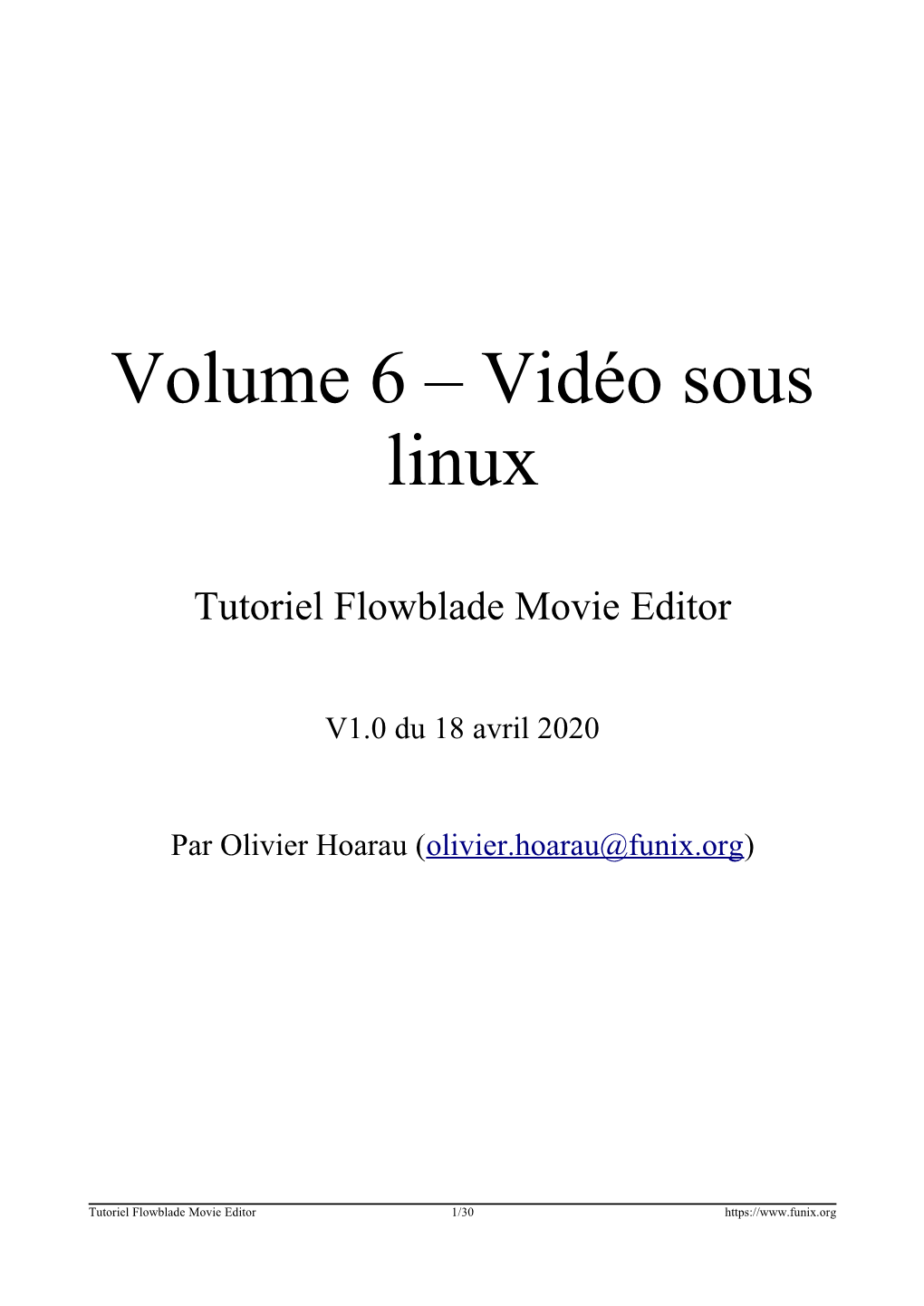 Vidéo Sous Linux