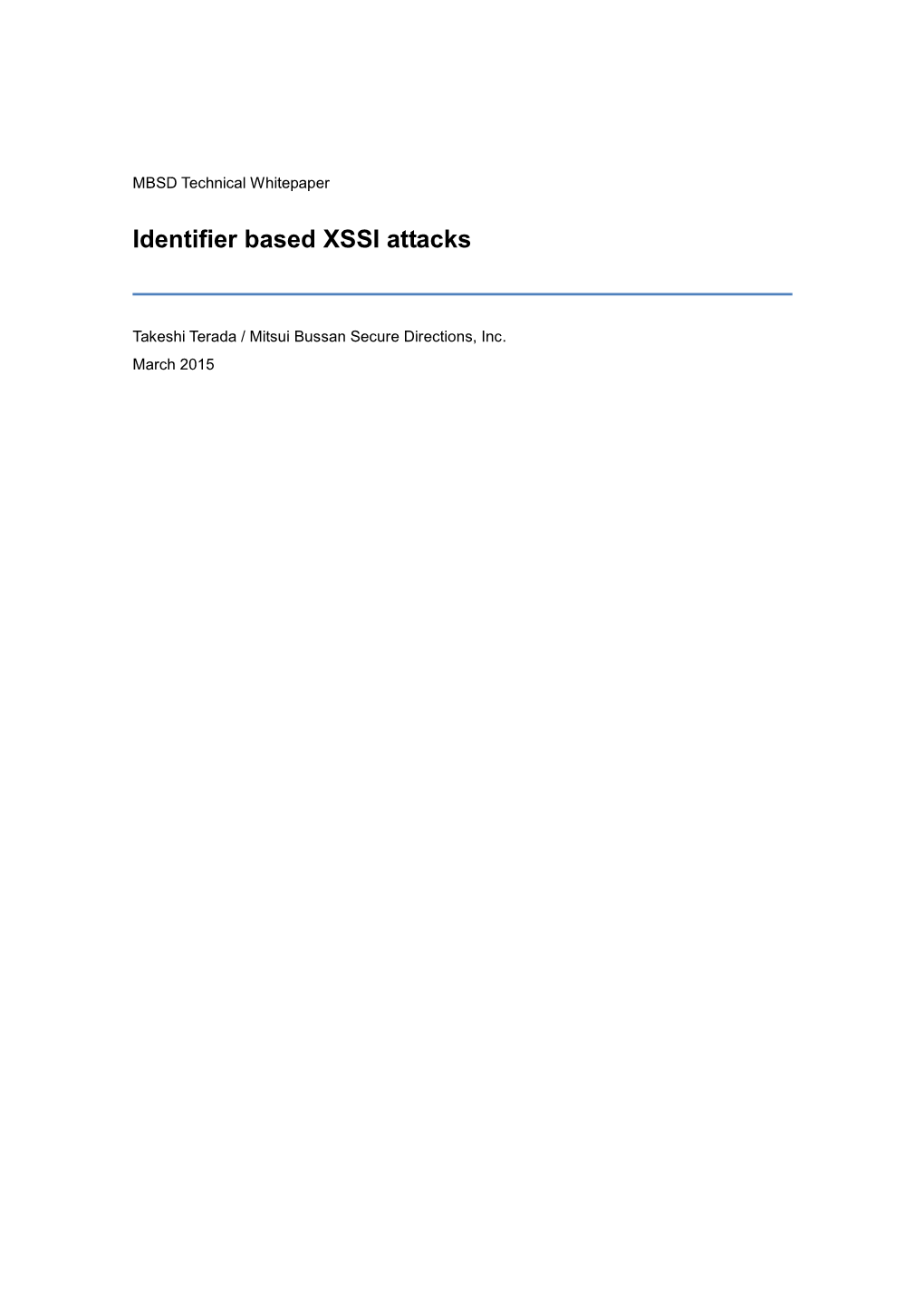 Identifier Based XSSI Attacks