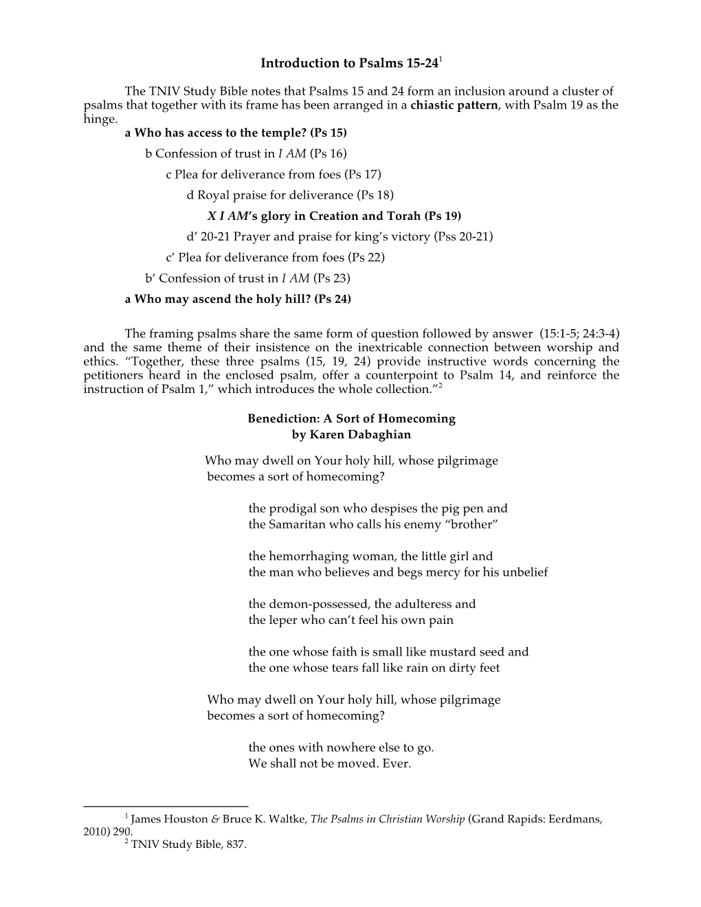 Introduction to Psalms 15-241