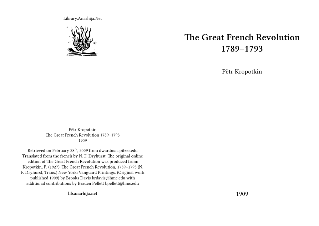 Great French Revolution 1789–1793