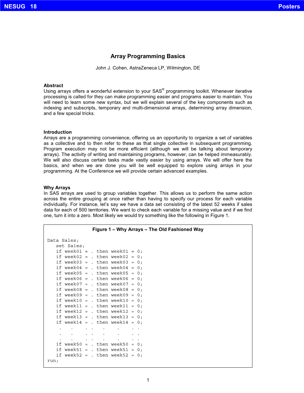 Array Programming Basics