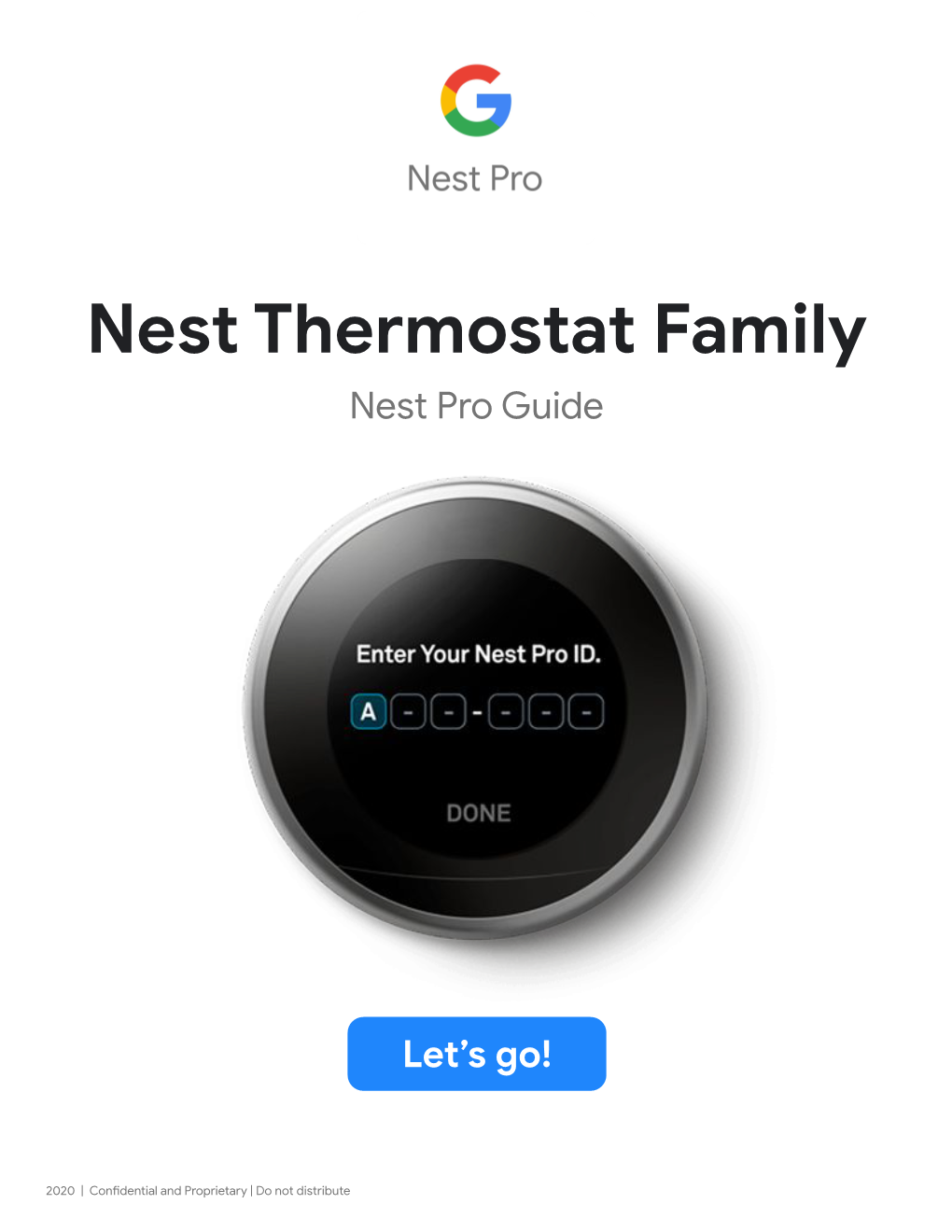 Nest Thermostat Family Nest Pro Guide