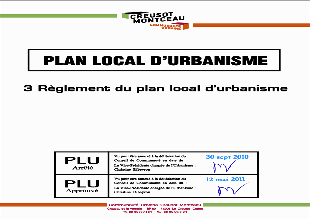 3 Rłglement Du Plan Local D'urbanisme