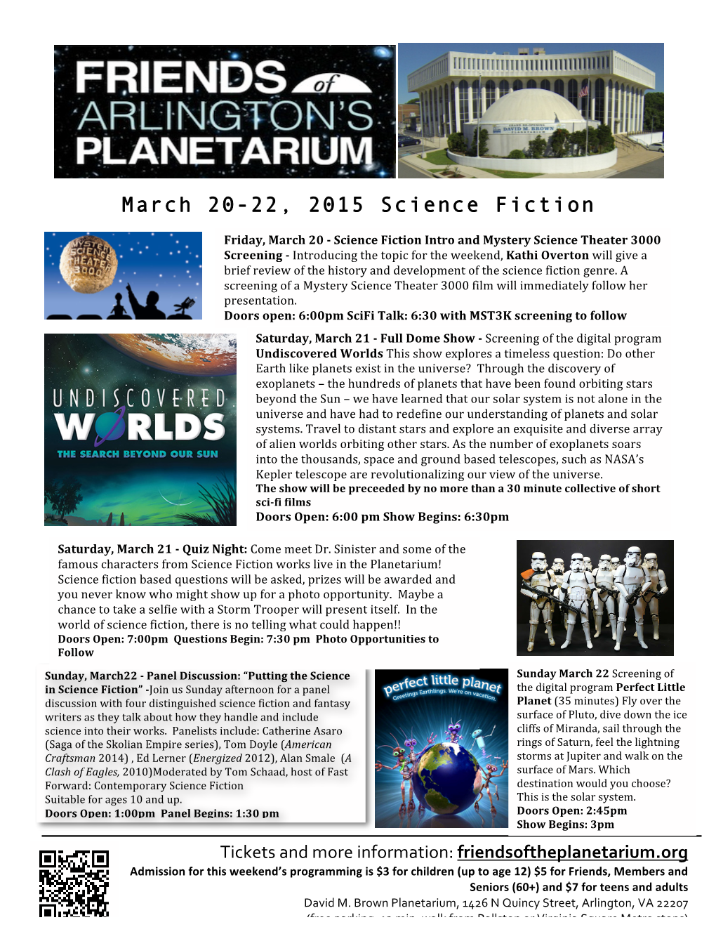 March 20-22, 2015 Science Fiction