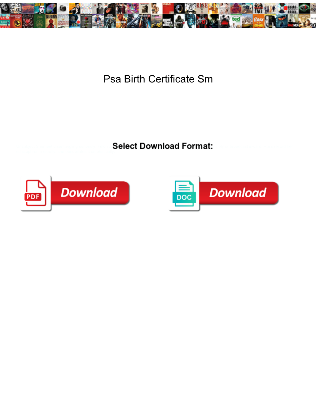 Psa Birth Certificate Sm