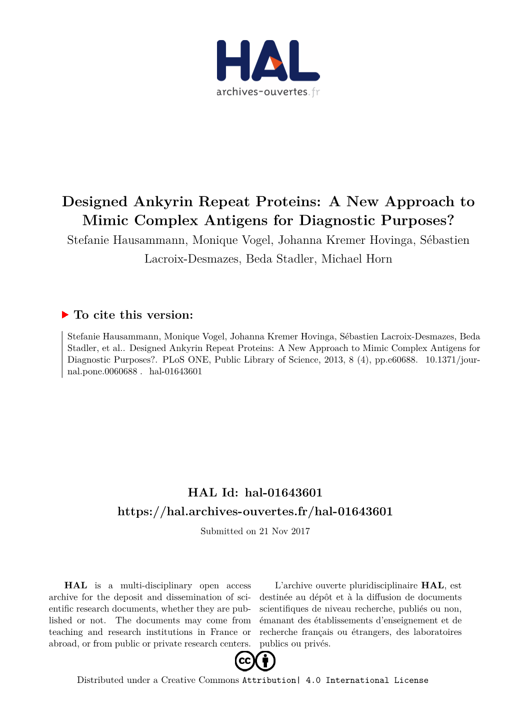 Designed Ankyrin Repeat Proteins: a New Approach to Mimic Complex