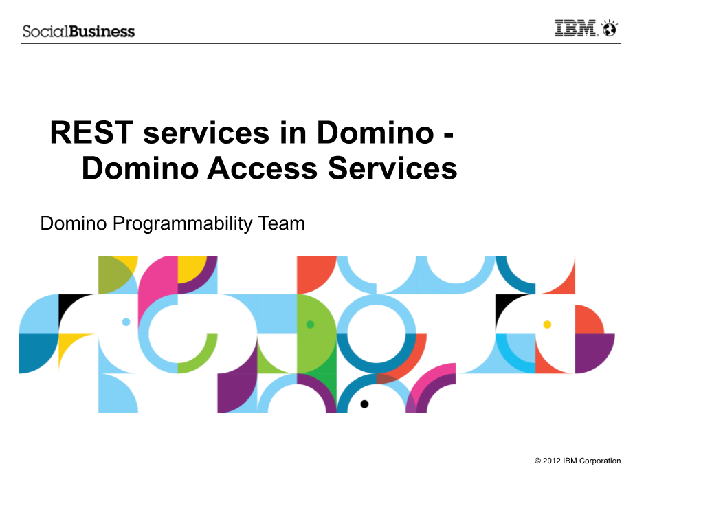 REST Services in Domino - Domino Access Services