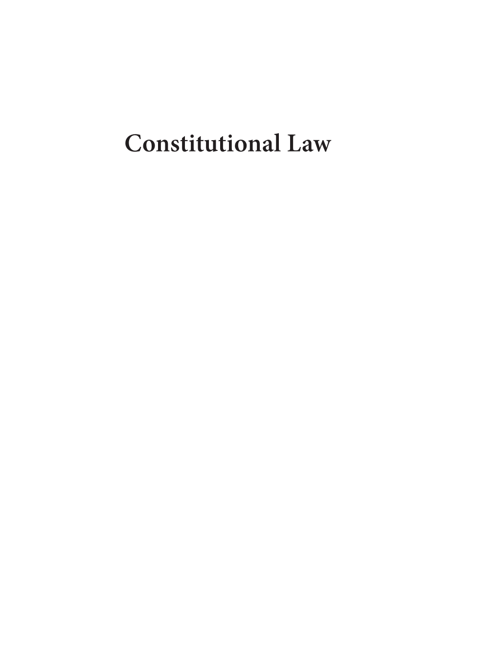 Constitutional Law