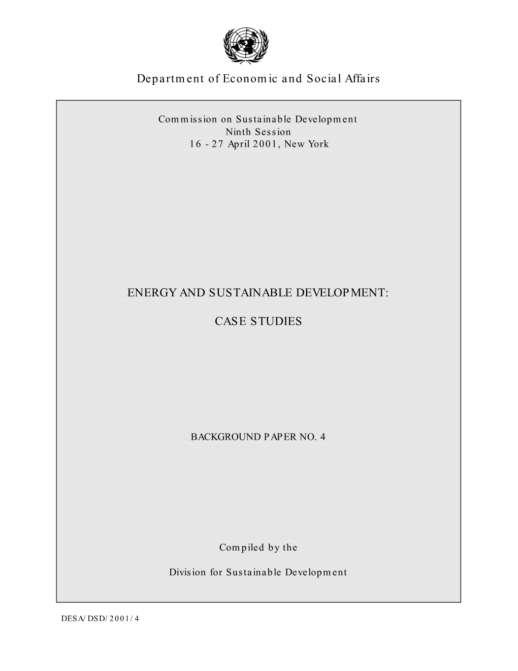Energy and Sustainable Development: Case Studies
