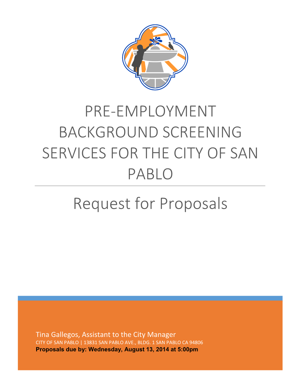Pre-Employment Background Screening Services for the City Of