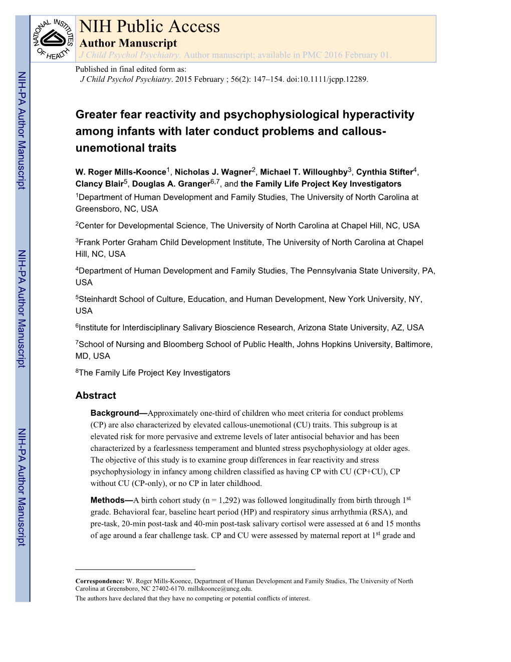 NIH Public Access Author Manuscript J Child Psychol Psychiatry