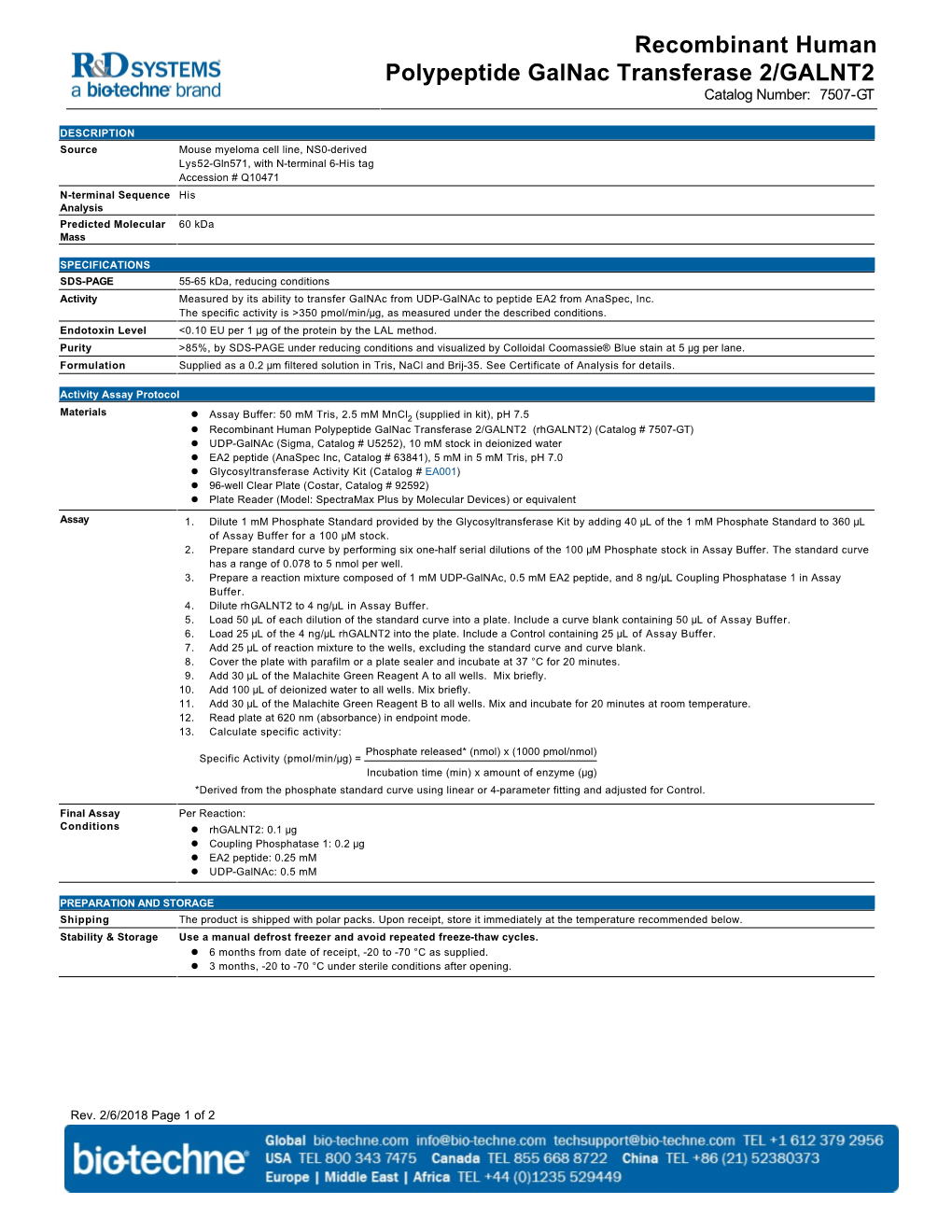 Recombinant Human Polypeptide Galnac Transferase 2/GALNT2