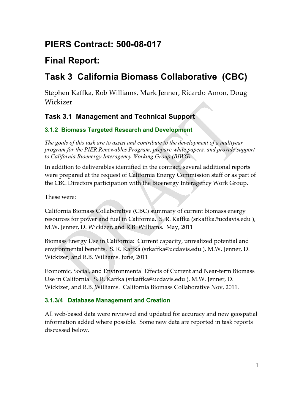 Task 3 California Biomass Collaborative (CBC)