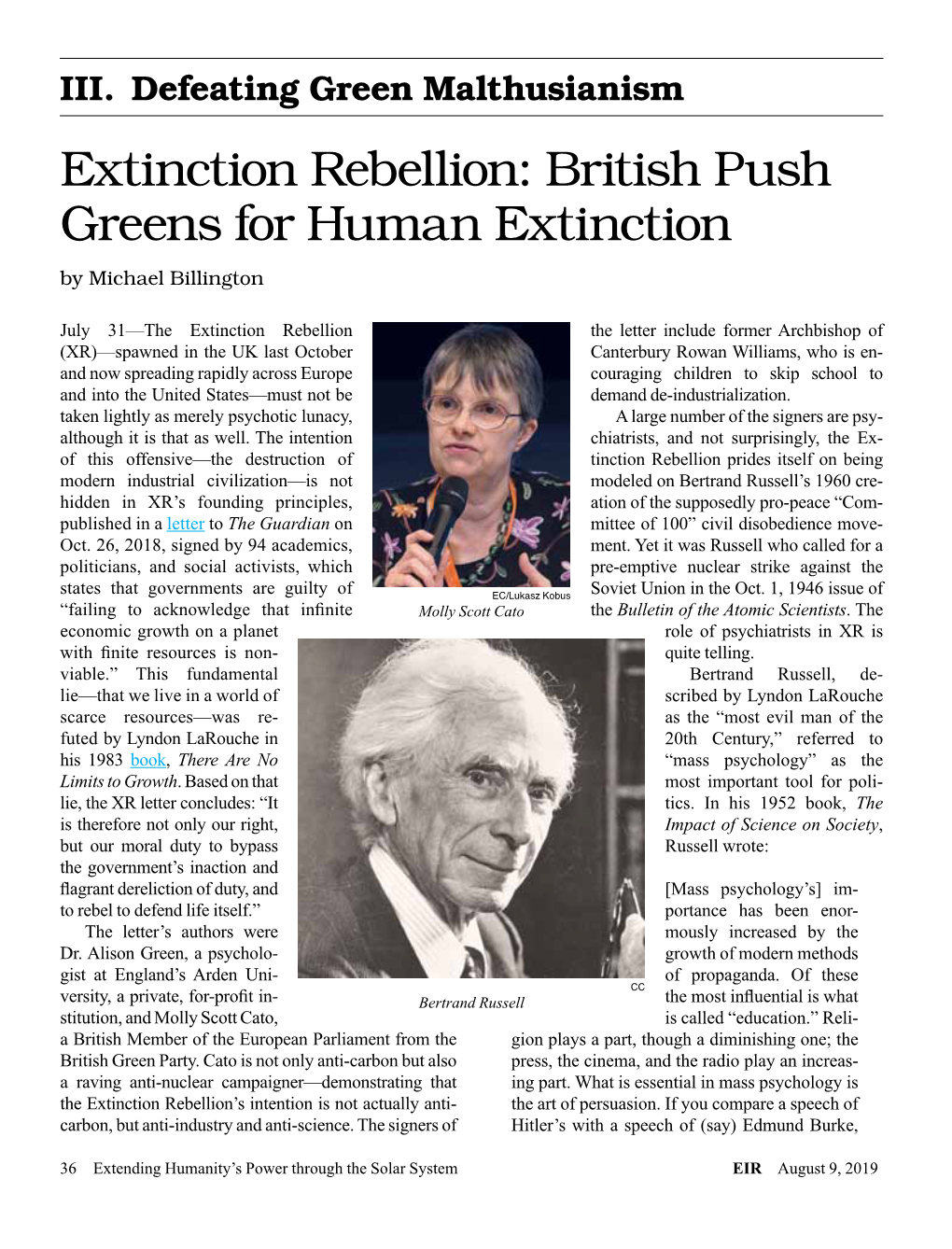 Extinction Rebellion: British Push Greens for Human Extinction by Michael Billington