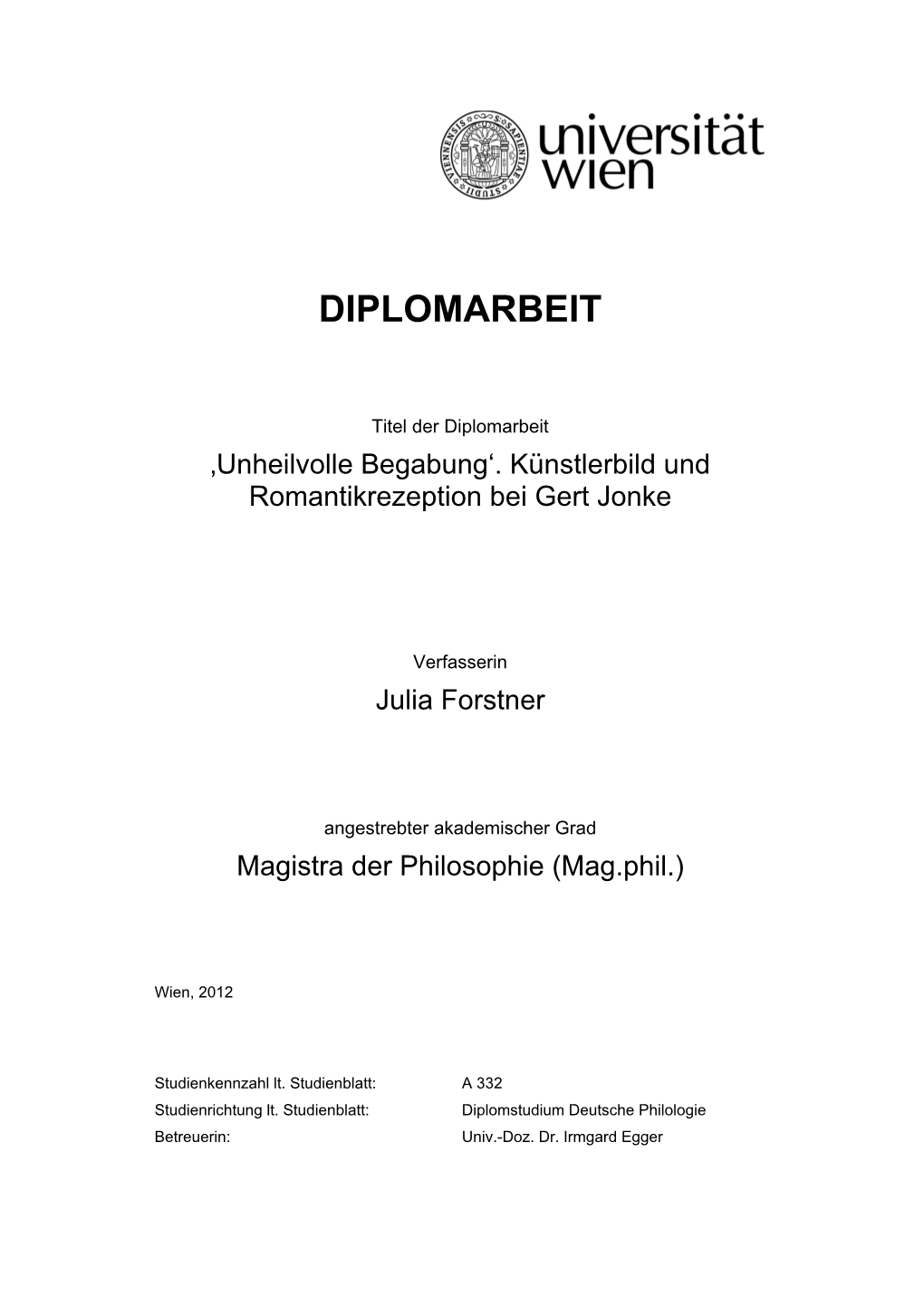 Diplomarbeit