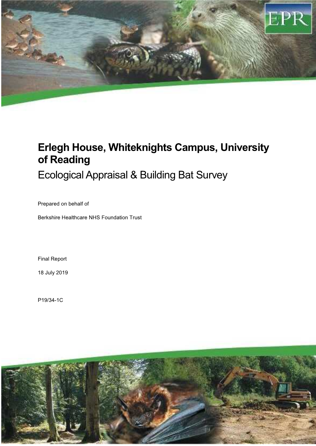 Erlegh House, Whiteknights Campus, University of Reading Ecological Appraisal & Building Bat Survey