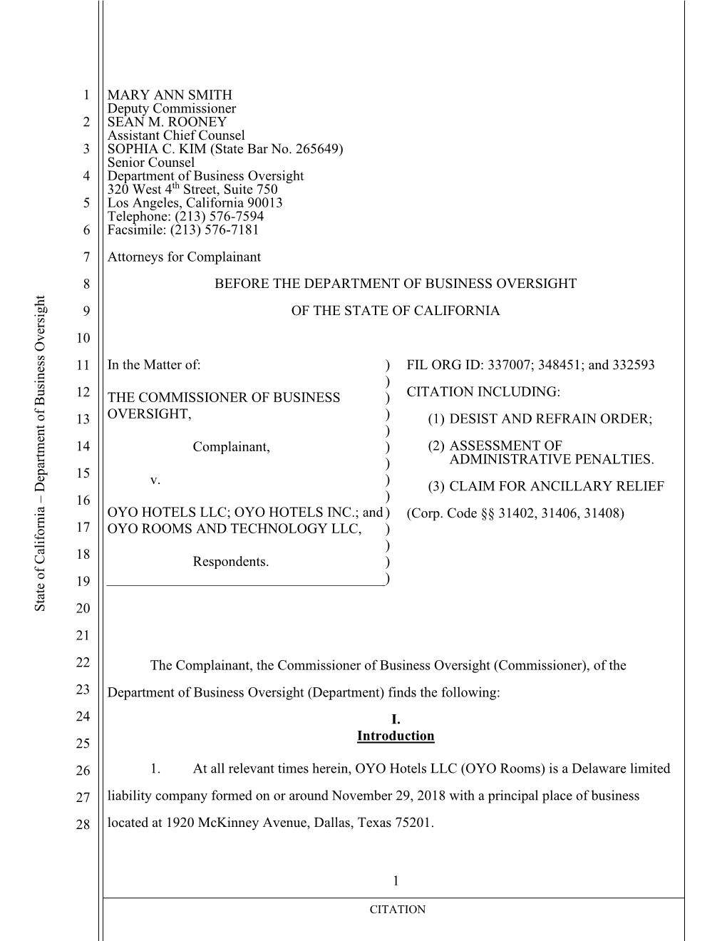 Citation and Desist and Refrain Order (PDF)